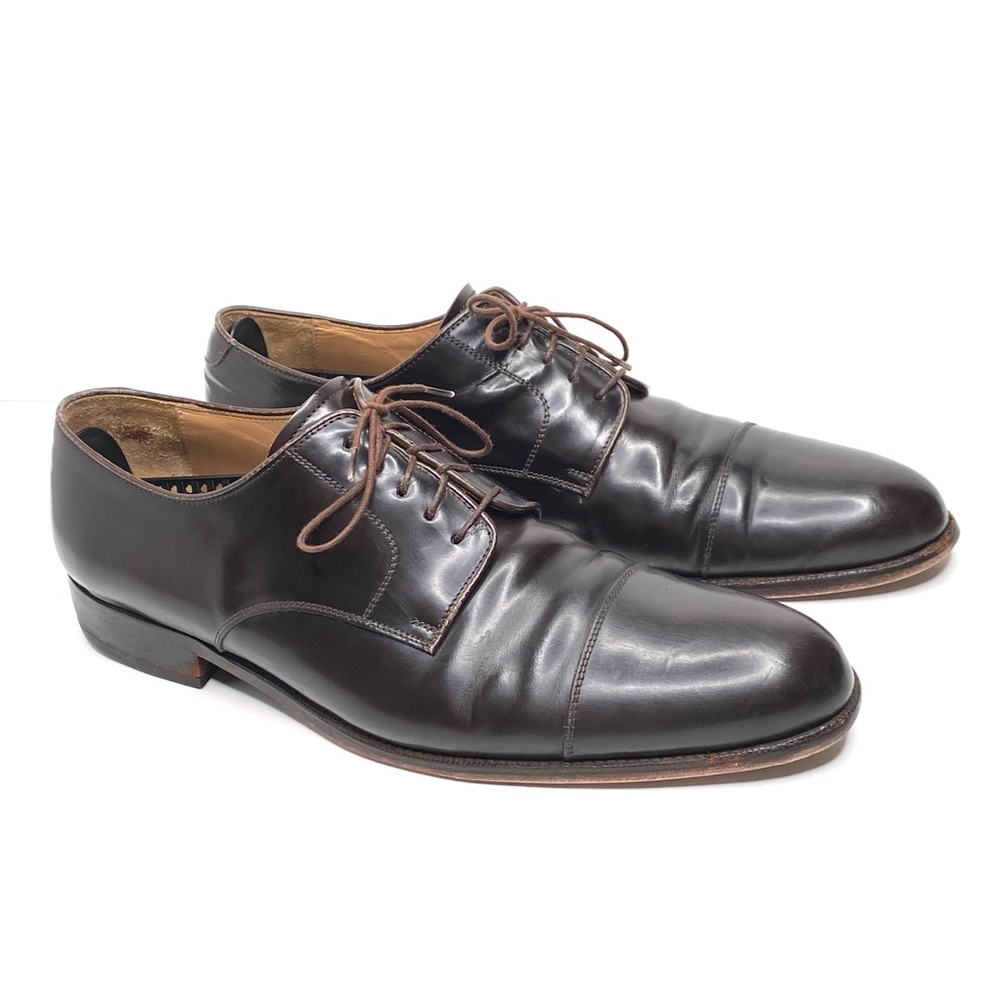VTG Brooks Brothers “346” Mens 12 Brown Leather Lace-Up Dress Shoes GTO Italia